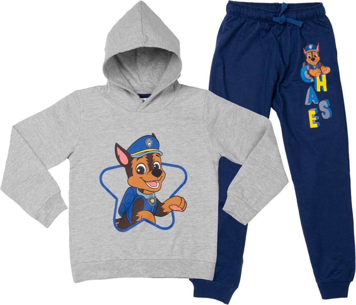 PAW Patrol Trainingspak | Jongens Sweatshirt en Joggingbroek Set | Twee Stuks Sets | Jongens Joggingbroek Coörd Blauw 116