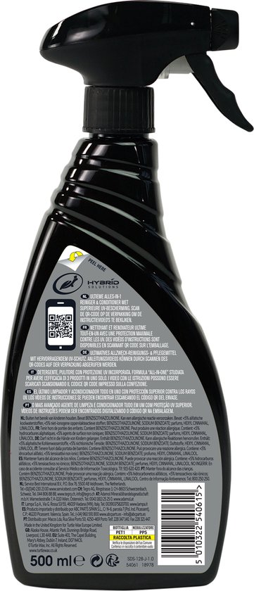 Turtle Wax Hybrid Solutions Ceramic & Graphene Inside Job for Auto  Interior, 591-mL