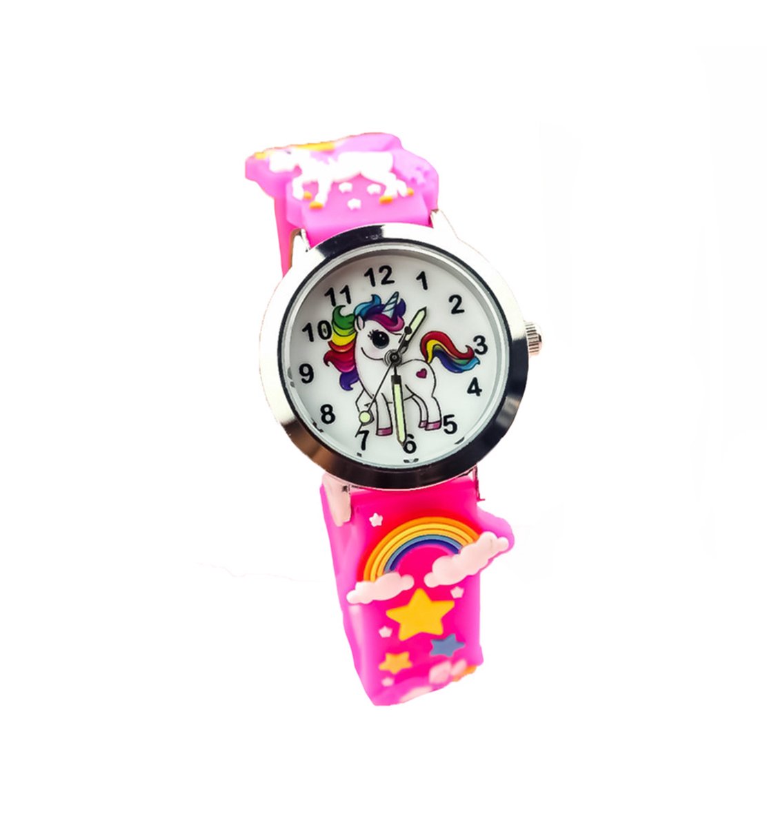 Zoëies siliconen horloge met eenhoorn - kids - kinderen - watch - roze