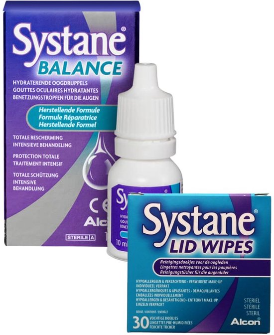 Oogzorgset 6: Systane Balance + Systane lid wipes