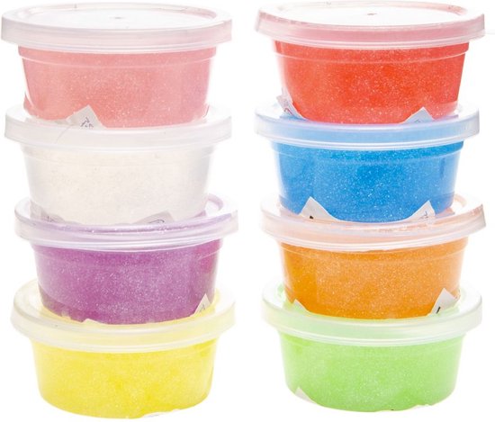 6 Stuks Glitter Slijm - Putty - Speelgoed - Voor Kinderen