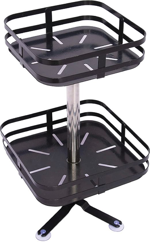 AIRCADIA Keukenorganizer, 3 niveaus, bamboe imitatie rotanweverij, decoratieve keuken, kruidenrek, staand keukenrek en organisatie, koffiepads, opslag, thee-organizer voor kantoor, nieuw