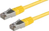 Câble patch S/FTP (PiMF) confectionné, Cat.6 jaune 2,0 m