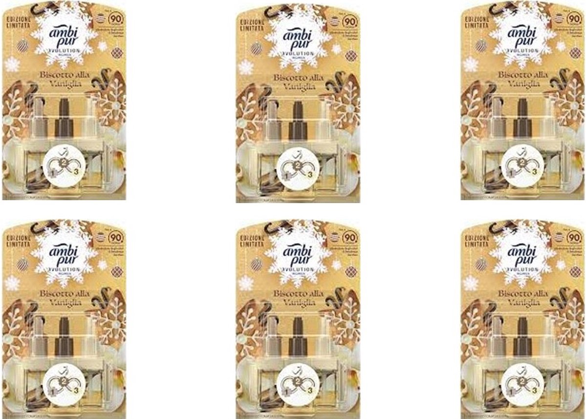 Ambi Pur 3volution – Electric Refill Vanille Bouquet - 6 x 20 ml