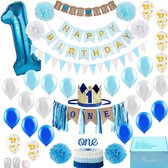 Verjaardag versiering Set - 1 jaar jarig set- 1ste verjaardag set - jongen - blauw