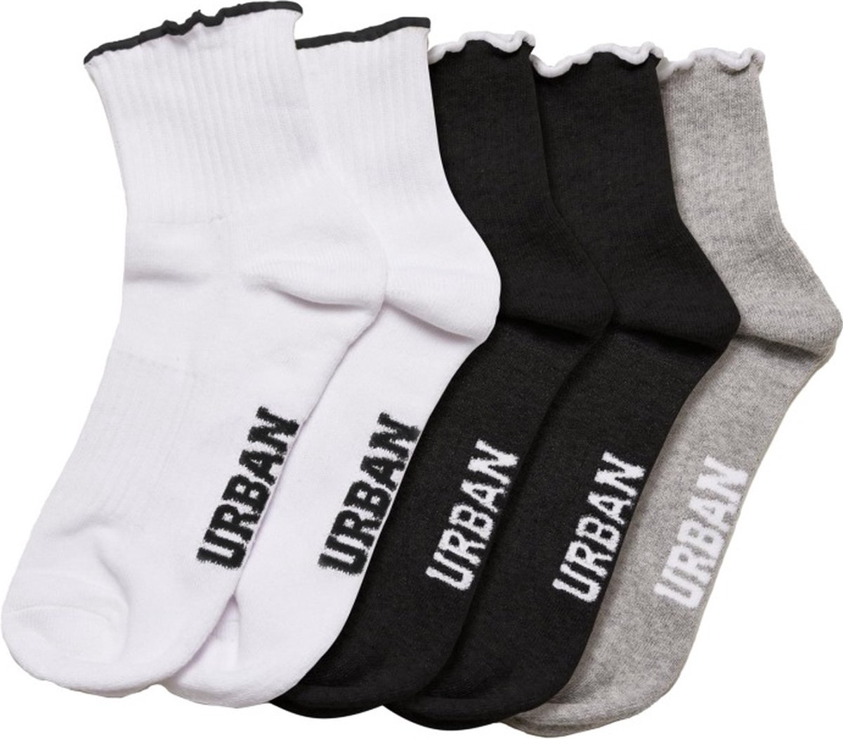 Urban Classics Girly Small Edge 4-Pack Sokken 39/42 Multicolours Multicolor