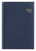 Brepols Bureau-agenda 2024 - SATURNUS Luxe - LIMA - Dagoverzicht - Blauw - 13.3 x 20.8 cm