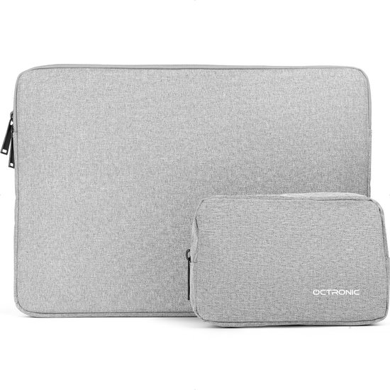 Housse pour ordinateur portable 13 pouces - Housse pour ordinateur portable adaptée au MacBook Pro 14 pouces - Housse pour tablette - avec pochette organiseur de câbles - Grijs