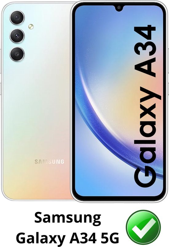 Samsung Galaxy A34 5G de couleur légèrement teintée, avec triple appareil photo à l'arrière.