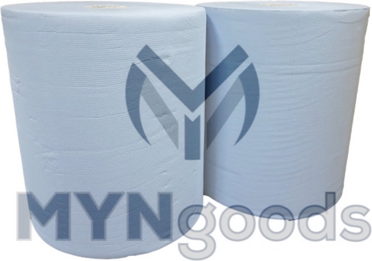 Goedkoopste Industrierol - industriepapier blauw pak 2 rollen 37cm x 380m 2 laags van Myngoods