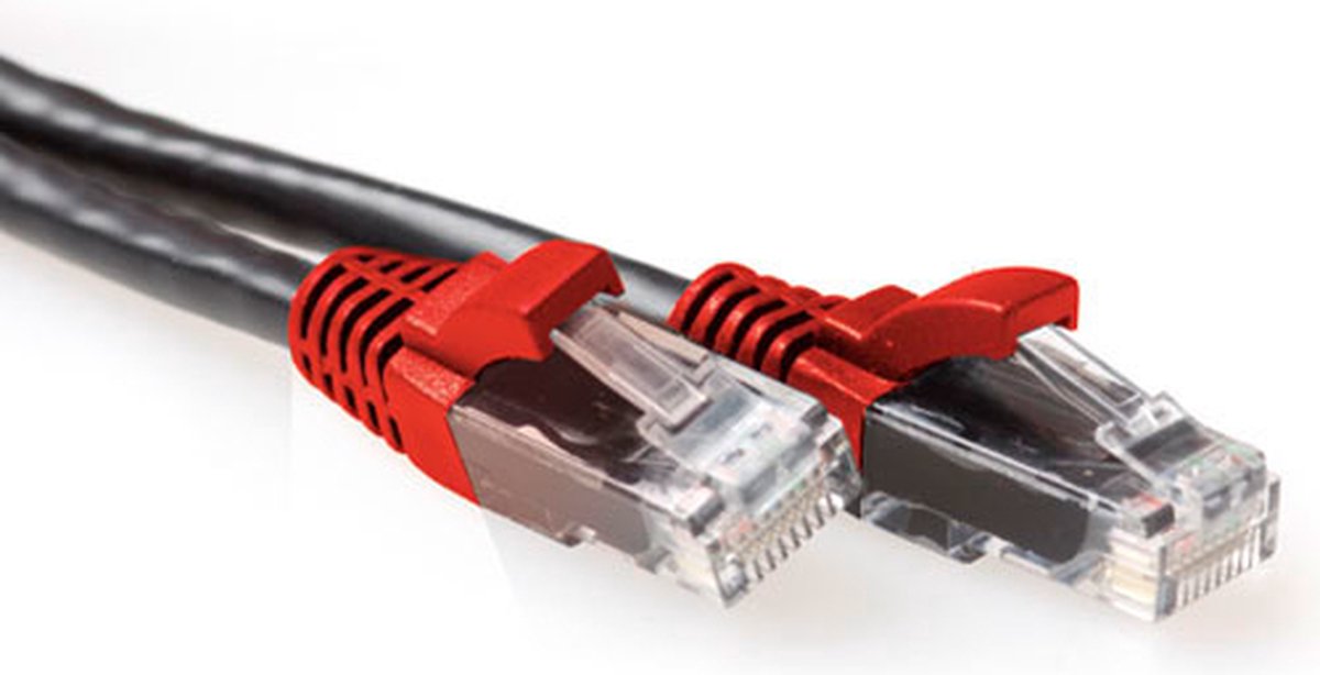 ACT IB6205 CAT6A U/UTP Patchkabel Cross-Over Zwart +Rode Thules - 5 meter