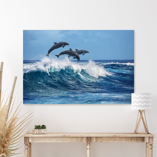 Aluminium Schilderij Dolfijnen