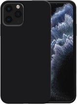 Smartphonica Siliconen hoesje voor iPhone 11 Pro case met zachte binnenkant - Zwart / Back Cover geschikt voor Apple iPhone 11 Pro