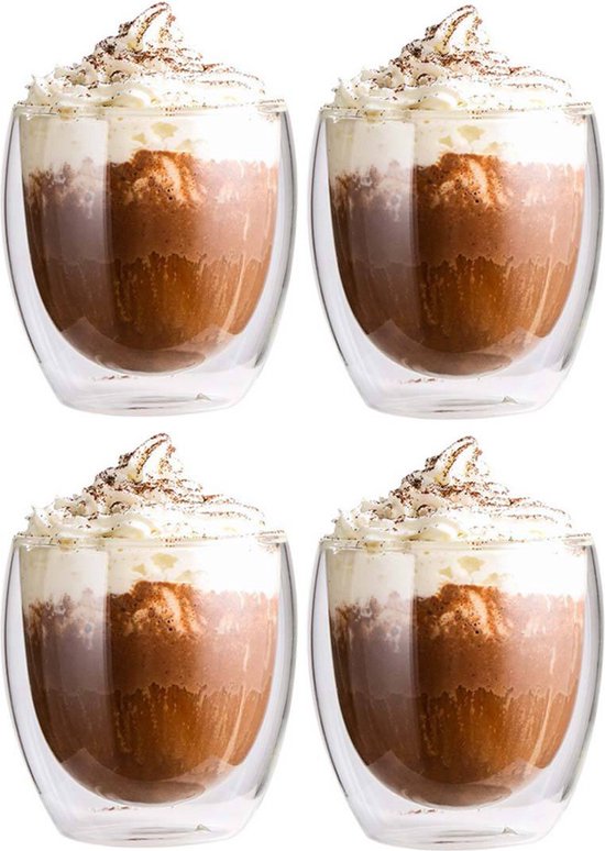 DUOS®, sklenené šálky na latte macchiato, 4 x