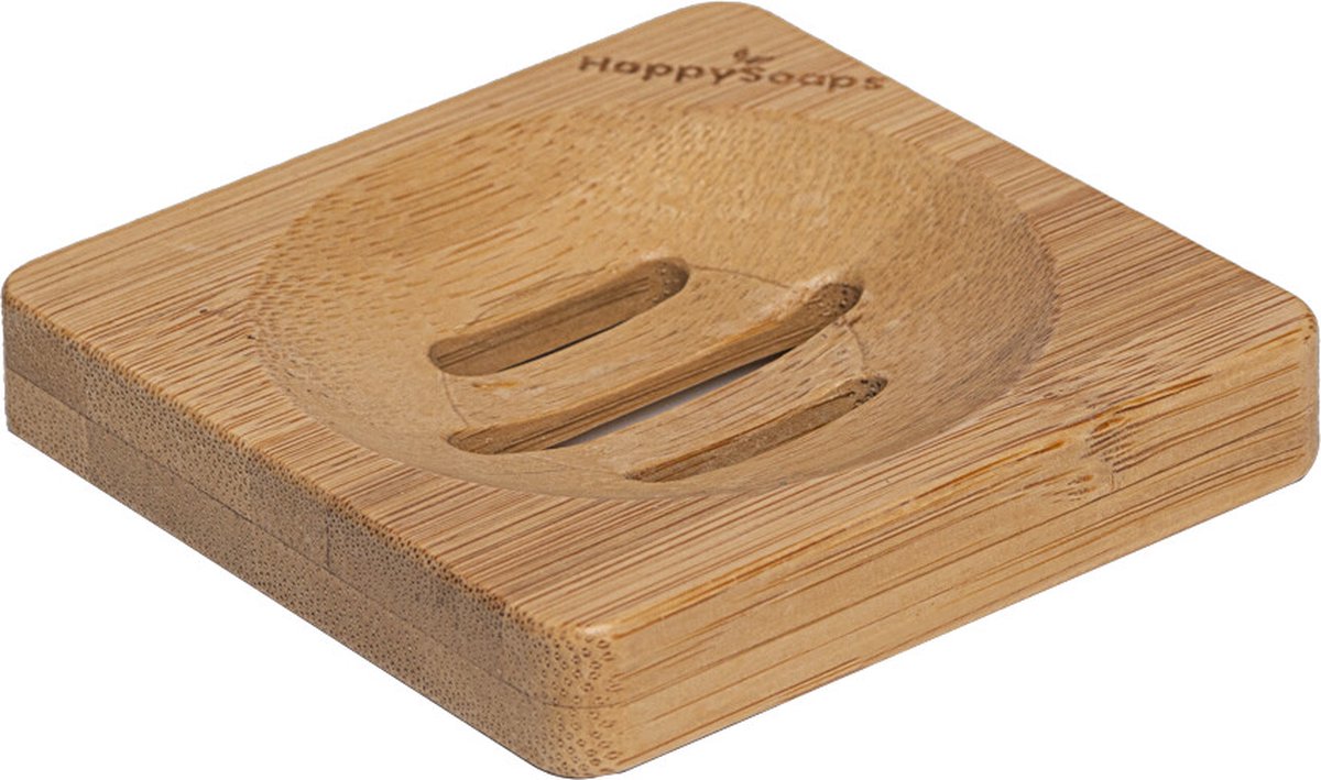 HappySoaps -  Zeep Houder Van Bamboe Voor Één Shampoo Bar