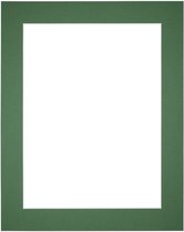Passe-Partout Fotomaat 10x15 cm - Lijstmaat 20x25 cm - Groen Bos - Museumkarton - Fotolijst niet inbegrepen