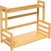 Zeller étagère à épices/rangement/organisateur de comptoir debout - 41 x 18 x 34 cm - bois de bambou