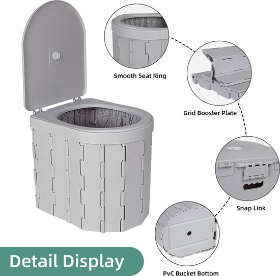 Portable Toilet - Camping Toilet 20L - Foldable WC For Camping Car Travel Hiking Travel Toilet