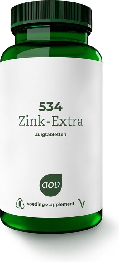 Foto: Aov 534 zink extra 90 zuigtabletten mineralen voedingssupplement