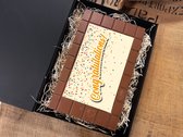 Chocolade cadeau gefeliciteerd 2 KG - A3 Formaat 40x30 cm - Congratulations