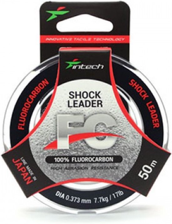 Fluorocarbon Shock Leader - 0,555 mm - 50 m - 15,9 kg/35 lb - Guide en fluorocarbone pour la pêche en eau salée, carnassiers et carpes
