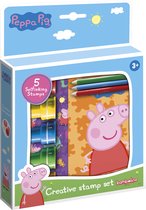 Bambolino Toys - Peppa Pig coloriage créatif et set de tampons - kit de bricolage junior avec tampons, crayons et autocollants - speelgoed créatifs