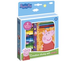 foto van Peppa Pig creatieve knutselset met stempels, potloden en stickers - creatief speelgoed Bambolino Toys