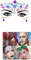 Akyol - gekleurde Gezichtsjuwelen – gezichtsteentjes - gezichtglitters– diamantjes – carnaval- diamantjes- diamantjes voor gezicht - bohemian feest - bohemian – festival – gezichtsdecoratie – feest – decoratie - sticker - stickervel -gl