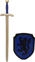 Épée de chevalier voleur en bois et bouclier de chevalier vert avec bouclier de dragon noir épée de chevalier épée pour enfants