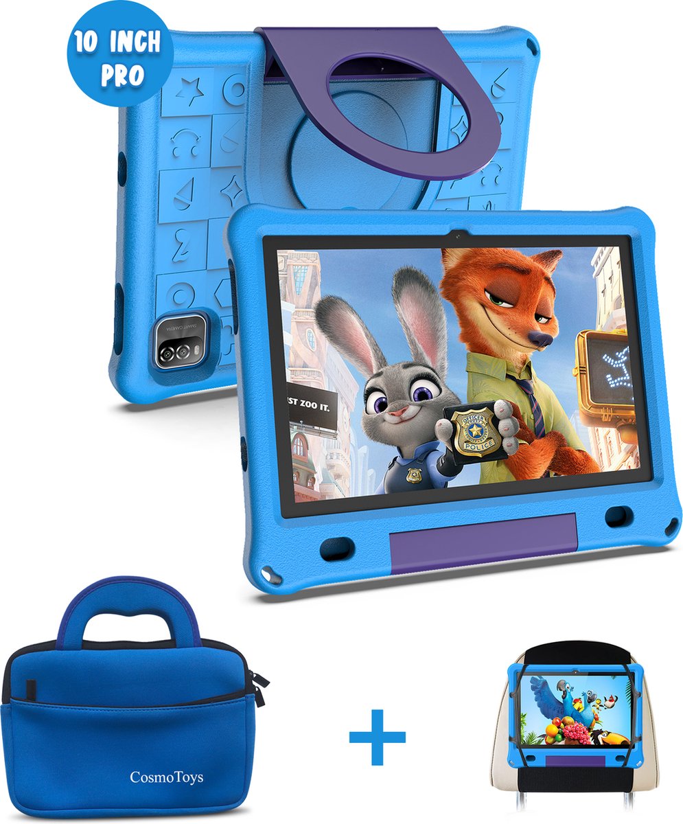 Linocs Kindertablet PRO - 2025 model met extra lange batterij - Vanaf 3 jaar - 12GB RAM - 128GB