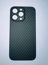 RNZV - Iphone 13 PRO MAX case - telefoonhoesje - full camera protection - carbon fiber - Groen