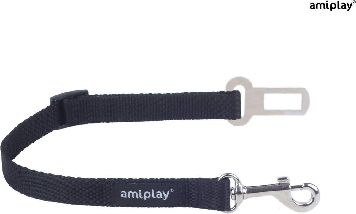 Amiplay VeiligheidsLeiband Basic zwart maat-M / 35-45x2cm