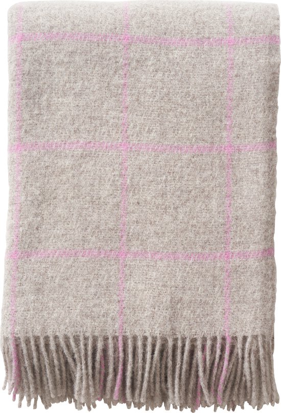 Klippan wollen plaids- warme wollen deken- Vinga pink-130x200 cm