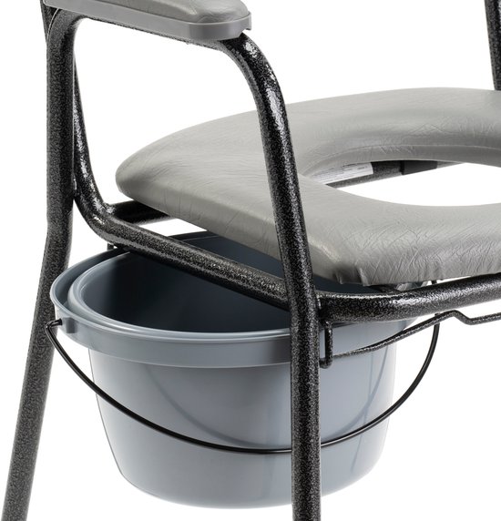 In hoogte verstelbare toiletstoel / postoel / WC stoel met zachte zitting. Tot 130 kg belastbaar. - MultiMotion
