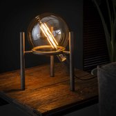 Landelijke tafellamp saturn | 1 lichts | grijs / zwart | metaal | Ø 20 cm | 34 cm | tafellamp | modern / sfeervol design