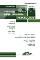Special Issues of the European Journal of Developmental Psychology- Evidence-based Parent Education Programmes to Promote Positive Parenting