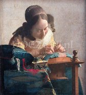 Diamond Painting De kantwerkster van Vermeer 45x50 (Volledige bedekking - Vierkante steentjes) meesters diamondpainting