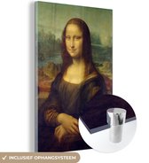 MuchoWow® Glasschilderij 120x180 cm - Schilderij acrylglas - Mona Lisa - Leonardo da Vinci - Foto op glas - Schilderijen