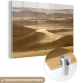 MuchoWow® Glasschilderij 30x20 cm - Schilderij acrylglas - Woestijn in Egypte - Foto op glas - Schilderijen