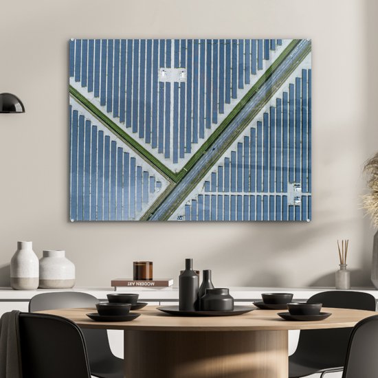 Peinture sur Verre - Panneaux solaires par le Haut - 80x60 cm - Peintures sur Verre Peintures - Photo sur Glas