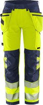 Fristads High Vis Green werkbroek stretch klasse 2 2644 GSTP - Hi-Vis geel/marineblauw - C64