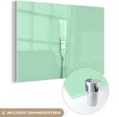 Peinture sur verre MuchoWow® - Pinceau vert menthe - 60x40 cm - Peintures sur verre acrylique - Photo sur Glas