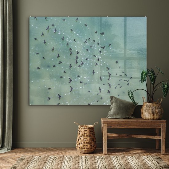 Peinture sur Verre - Vogel - Water - Animaux - 160x120 cm - Peintures sur Verre Peintures - Photo sur Glas