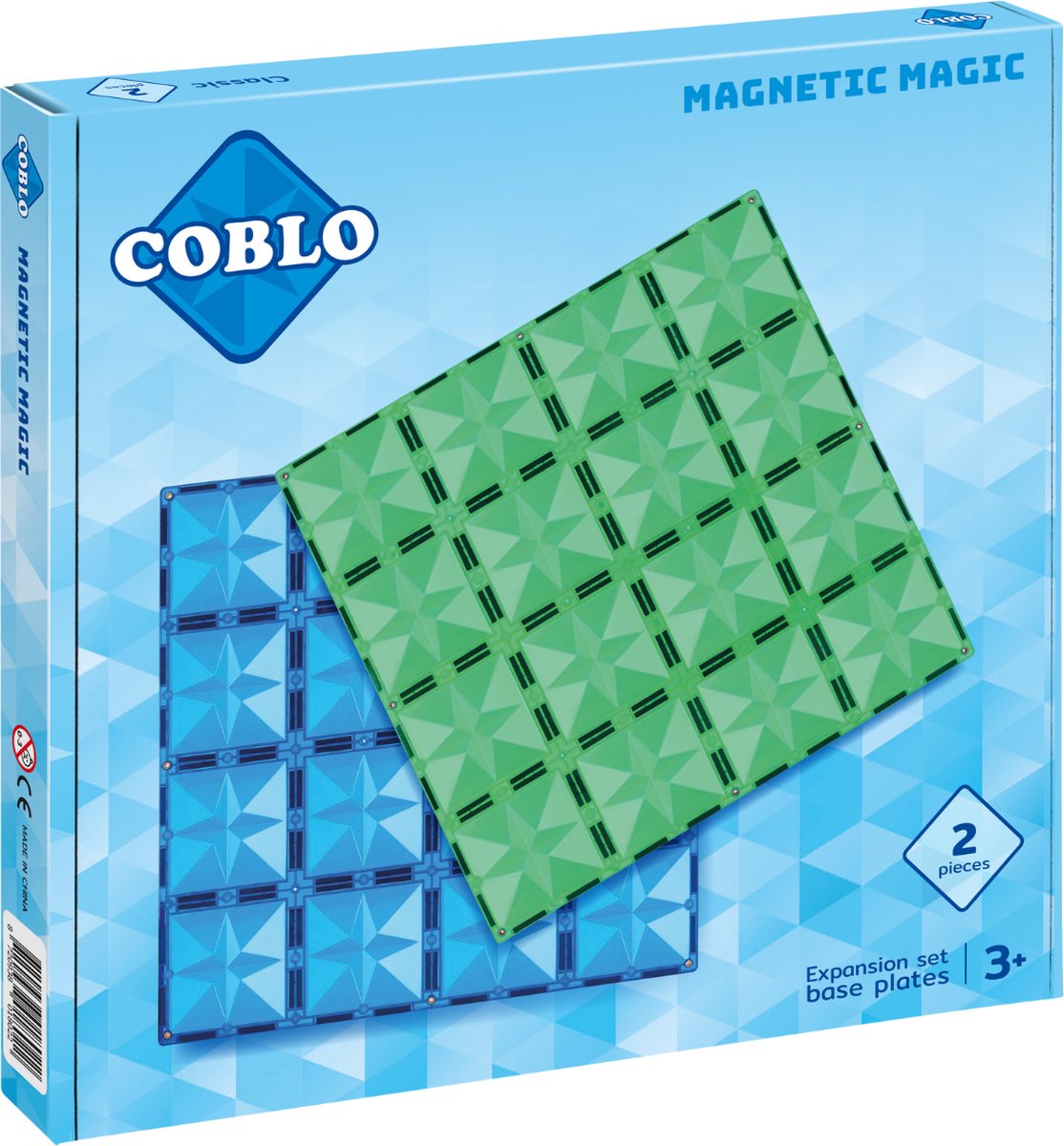 Coblo Classic Basisplaten 2 stuks - Magnetisch speelgoed - Montessori speelgoed - Bouwplaat - STEM speelgoed - Cadeau kind - Speelgoed 3 jaar t/m 12 jaar