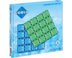 foto van Coblo Classic Basisplaten 2 stuks - Magnetisch speelgoed - Montessori speelgoed - Bouwplaat - STEM speelgoed - Cadeau kind - Speelgoed 3 jaar t/m 12 jaar