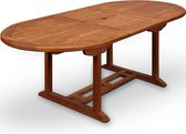 Deuba Table de jardin Vanamo bois d'eucalyptus extensible 150-200 x 100 x 74cm