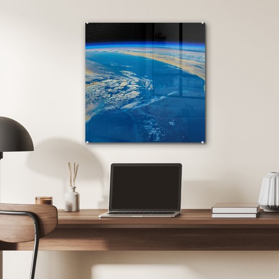 Peinture sur Verre - Terre - Espace - Ciel - 50x50 cm - Peintures sur Verre Peintures - Photo sur Glas