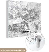 MuchoWow® Peinture sur Verre - City Map Arnhem - 90x90 cm - Peintures sur Verre Acrylique - Photo sur Glas