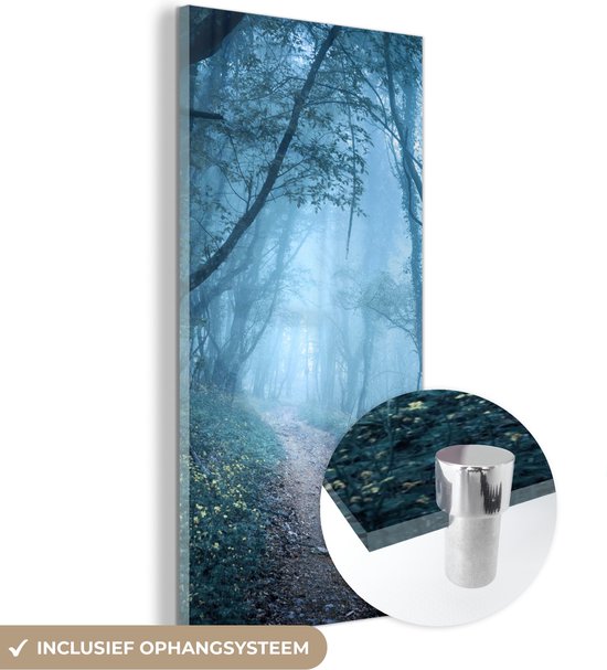 MuchoWow® Glasschilderij - Bomen - Natuur - Mist - Acrylglas Schilderijen - Foto op Glas