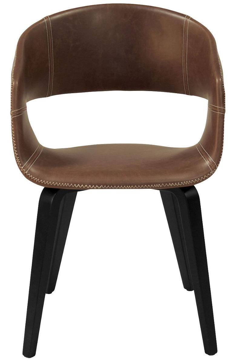 24Designs Nola Stoel Set van 2 Zwart Kunstleer Zwarte Houten Poten 24Designs Nola Stoel Set van 2 Zwart Kunstleer Zwarte Houten Poten